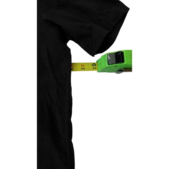 Men's Black Casual Button Down Shirt - Picture 3 of 7